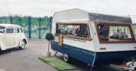 Adorable 80s caravan turned drinks trailer business for sale near Glasgow