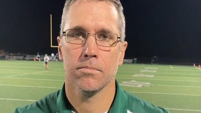 Nordonia football coach Jeff Fox reacts to win over Twinsburg