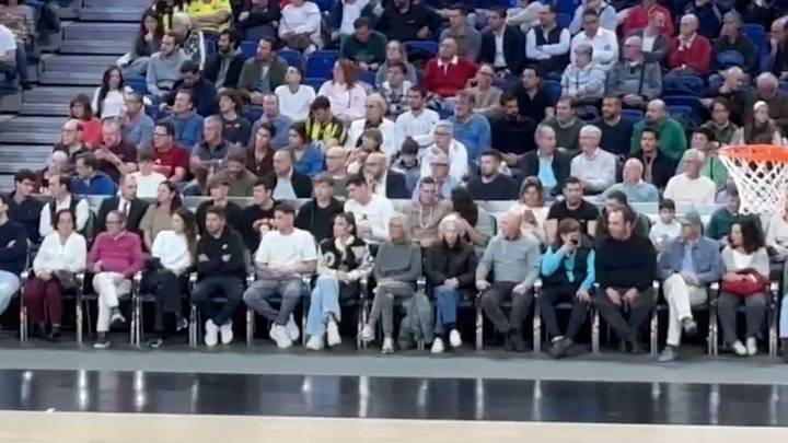 Fede Valverde y Mina Bonino se apuntan al baloncesto y Carreras ya es un fijo en el Movistar Arena