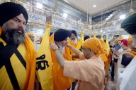 CM Yogi Welcomes Charan Suhave Guru Charan (Joda Sahib) Yatra In Lucknow