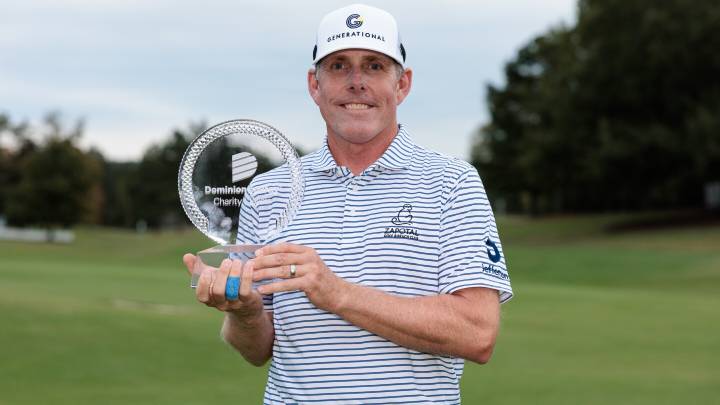 Justin Leonard eagles final hole, wins first PGA Tour Champions playoff event