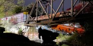 Train derails over Turkey Creek in Joplin, Mo.