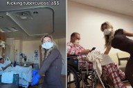 Daughter slammed for video with hospitalized father