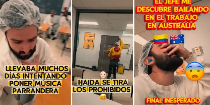 La reacción del jefe de un colombiano en Australia que se hizo viral en redes luego de que lo pilló ‘tirando paso’ al ritmo de Pastor López: “Parrandera music”