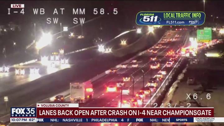 Chase ends in crash on I-4; 2 suspects on the run: FHP