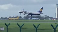Ryanair plane forced to abort landing after being battered by Storm Amy