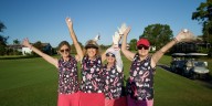 Dressing in pink and playing golf for a cause