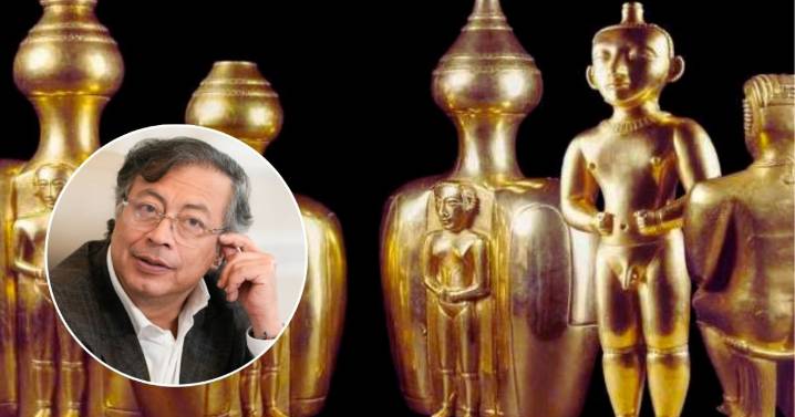Hacer una réplica del Tesoro Quimbaya con 42 kilos de oro incautado, la nueva propuesta del presidente Petro