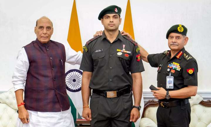 Star javelin thrower Neeraj Chopra conferred rank of Lt Colonel