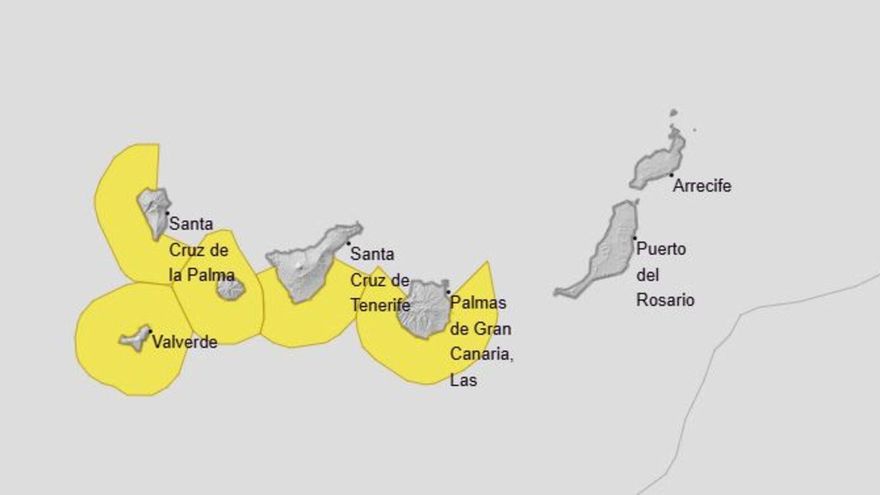 Canarias activa el aviso por fuerte viento y olas de hasta tres metros tras el pronóstico de la Aemet: las islas afectadas