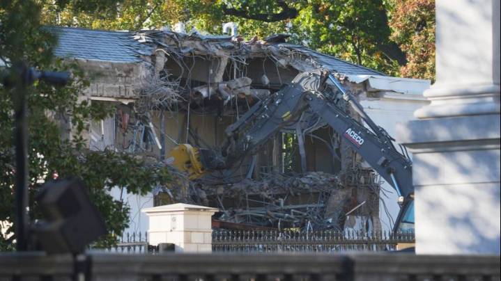 The White House starts demolishing part of the East Wing to build Trump's ballroom