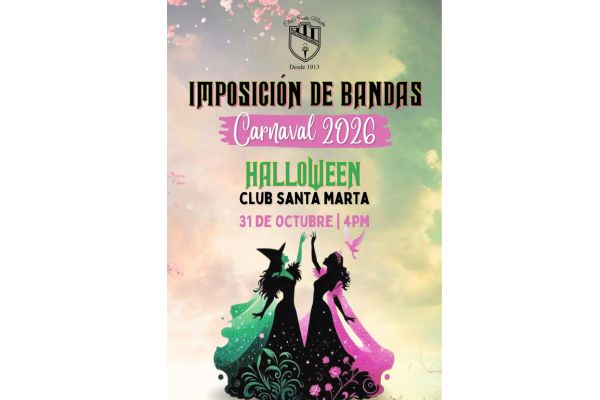 El Carnaval del Club Santa Marta comienza a brillar con la Imposición de Bandas