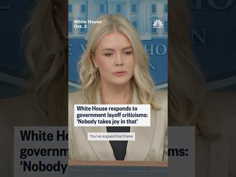 White House responds to government layoff criticisms: 'Nobody takes joy in that'