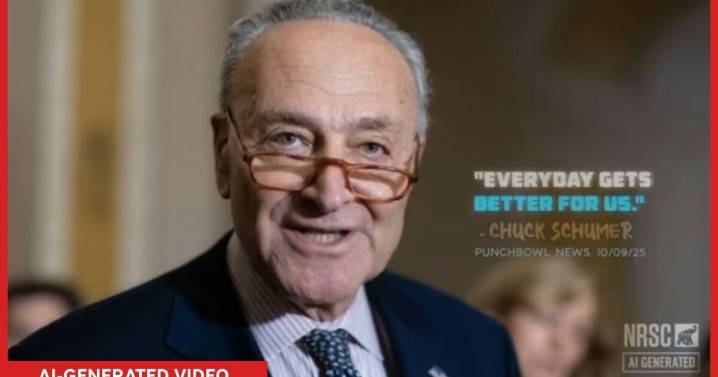 A GOP attack ad deepfakes Chuck Schumer with AI