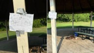 Rescuers Shocked To Find 17-Year-Old Dog Abandoned In New York Park With Note Saying “He’s a Good Boy”