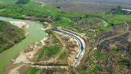 Muro de protección en el río Charte avanza en más del 70%