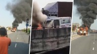 Watch: Ambulance Carrying 3 Goes Up In Flames In Gorakhpur India News