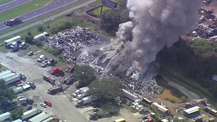 Osceola County scrapyard catches fire, officials say