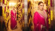 Bipasha Basu Radiates Festive Elegance In Gopi Vaid’s Fuchsia Ensemble For Diwali 2025