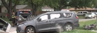 Van rolls after colliding with delivery truck in northeast Lincoln
