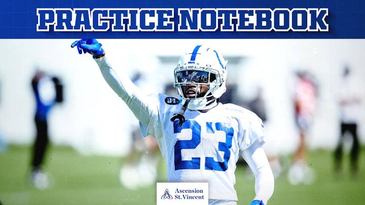 Practice Notebook: Kenny Moore II returns to practice ahead of Week 7 vs. Los Angeles Chargers