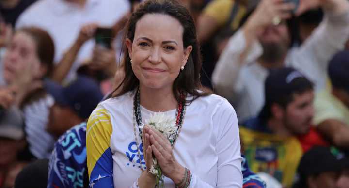 La opositora venezolana María Corina Machado, Premio Nobel de la Paz 2025
