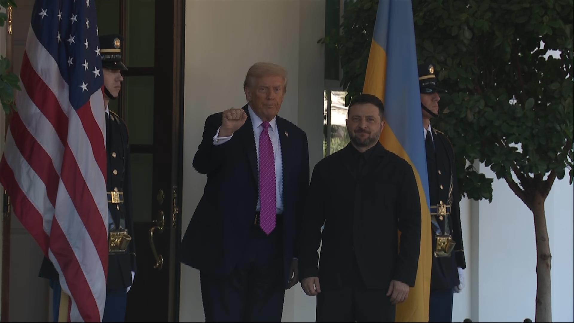 Trump and Zelenskyy hold talks, with US leader showing hesitance to send Kyiv Tomahawk missiles