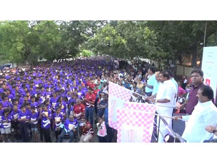 TN Minister KN Nehru flags off 10th Kauvery Marathon in Trichy