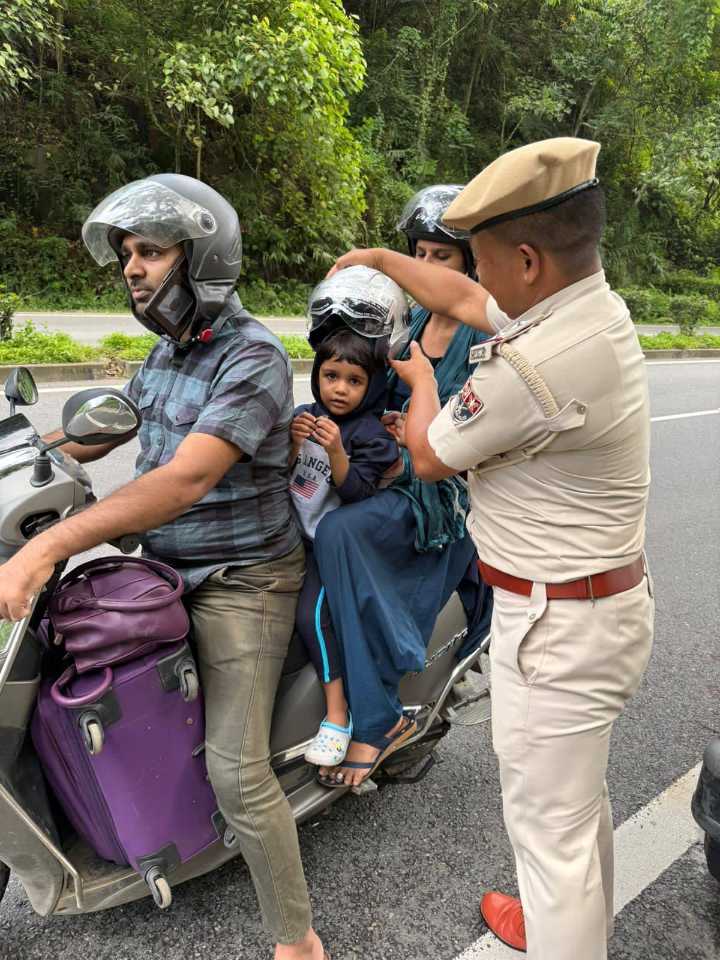 Ri Bhoi police gift helmets to kids
