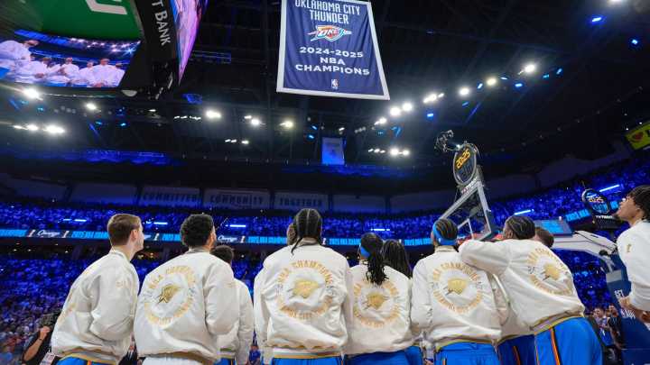 Take a look at OKC Thunder unveiling 2024-25 NBA championship banner