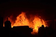 Cowshed gutted in a massive blaze in Anantnag village