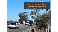 Ordnance fired over 5 Freeway at Camp Pendleton during anniversary event prematurely detonates, striking CHP vehicle