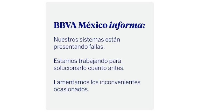 Se cae sistema de BBVA y afecta a miles de usuarios en México y Mazatlán