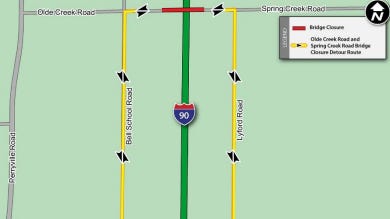 Spring Creek Road Bridge closure starts Oct. 16