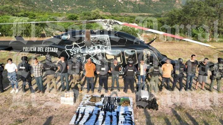Identifican a los nueve detenidos por operativo en Moris; les aseguran 13 armas de fuego