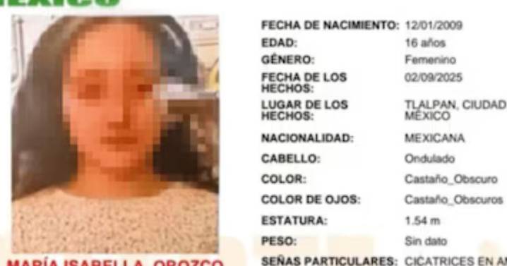 Localizan a María Isabella Orozco Lozano, desaparecida hace un mes en el Ajusco: ¿qué pasó con la adolescente?