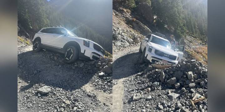 Black Bear Pass closed after SUV gets stuck on cliffside road