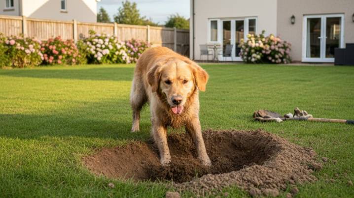 Qué significa que tu perro haga pozos en el jardín, según expertos en comportamiento canino