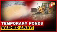 Durga Puja Idol Immersion: Rain Wash Away Temporary Ponds In Bhubaneswar, Security Beefed Up