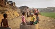 With makeshift jump ropes and hide and seek, kids play to cope with crisis