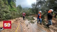 Videos muestran el momento del derrumbe en carretera Ixtapan de la Sal