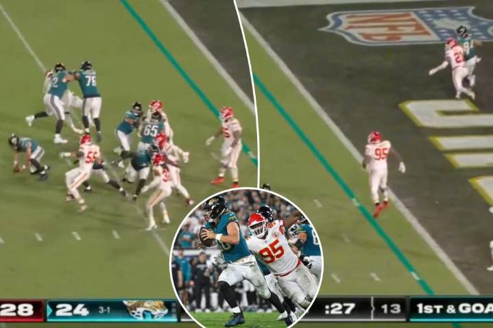 Chris Jones destroyed for effort on game-winning touchdown as Chiefs collapse vs. Jaguars