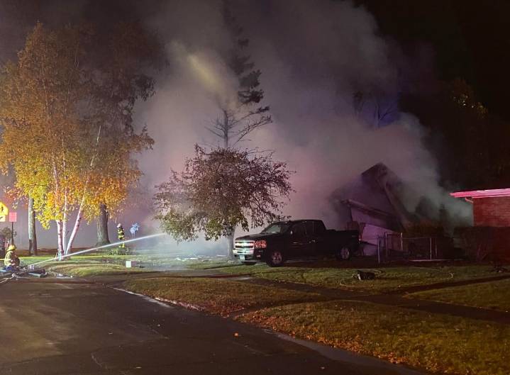 Fire, explosion levels home in Hibbing, Minnesota