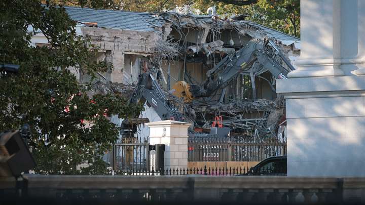 Trump White House ballroom demolition work sparks anger