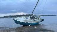 ‘It’s ridiculous’: Three derelict boats crash onto rocks in Nanaimo harbour