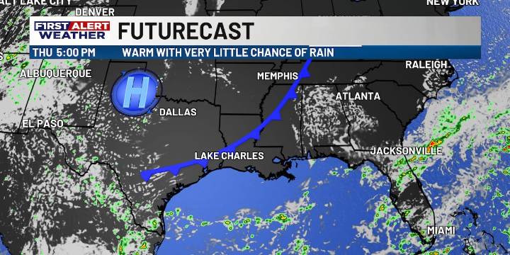 First Alert Forecast: Cold front arrives later this week; until then warm and humid