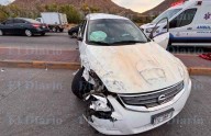 Choque en la Monte Albán deja un conductor lesionado
