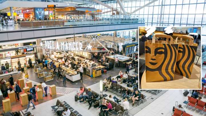 We didn’t want to fork out for expensive airport food so used little-known hack to get a feast for fraction of the price