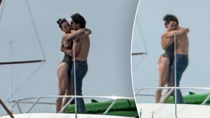 Justin Trudeau kisses Katy Perry aboard her yacht off Santa Barbara
