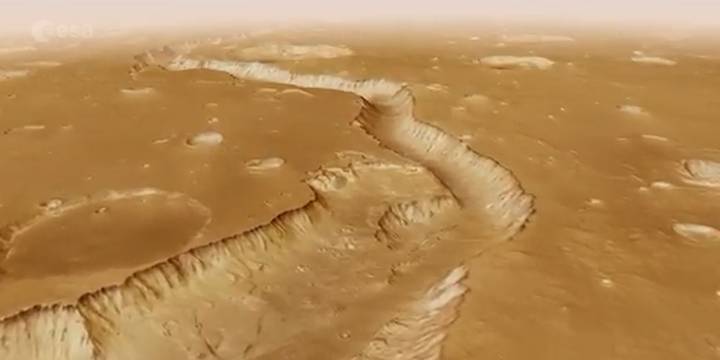 Revelan imágenes inéditas en 3D que muestran huellas antiguas de agua en Marte
